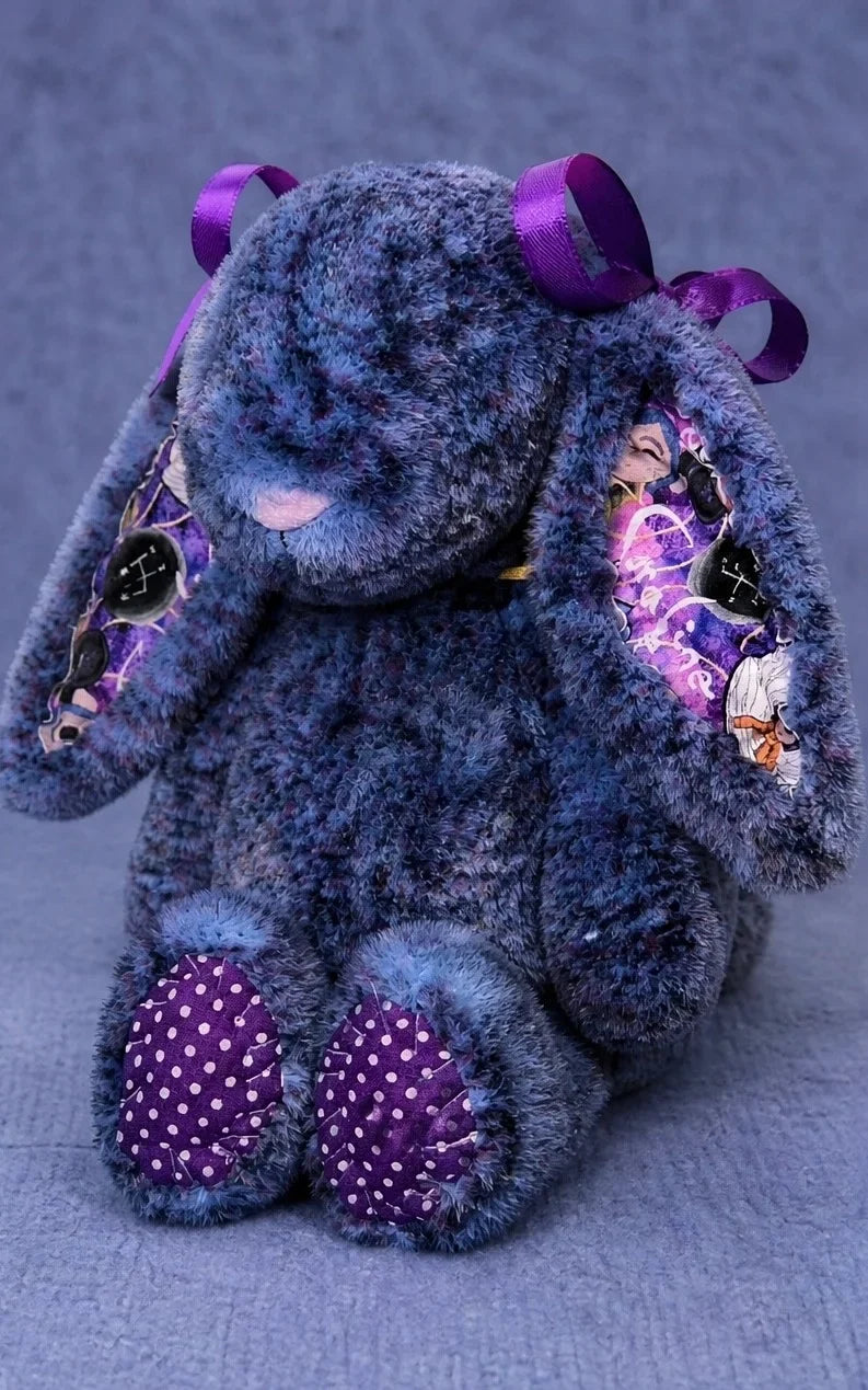 Coraline Bunny Plush – Gothic Blue Long-Eared Stuffed Animal**
