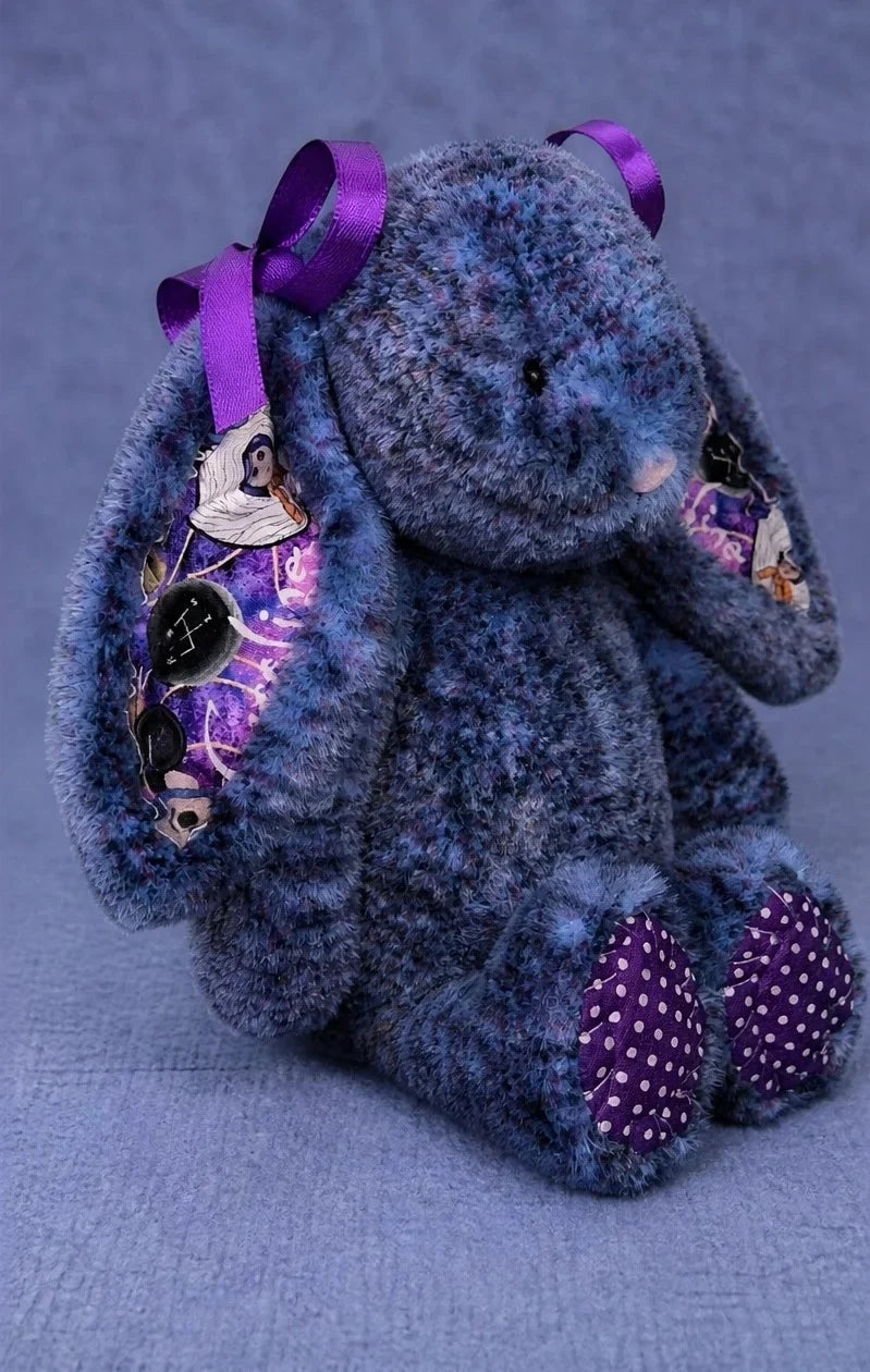 Coraline Bunny Plush – Gothic Blue Long-Eared Stuffed Animal**